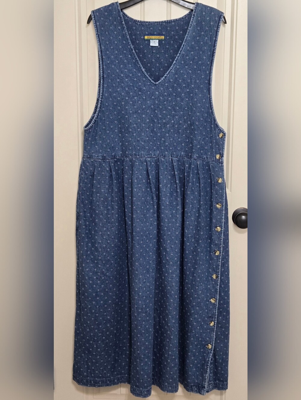 Bryn Connelly Womens Size 12 Vintage 80s Jumper Prairie Dress 100% Cotton